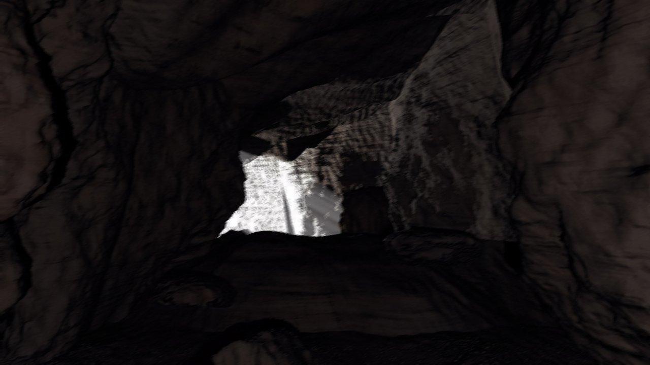洞窟内部出口