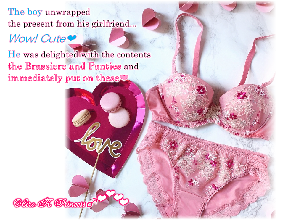Pink lingerie presented for a boy E