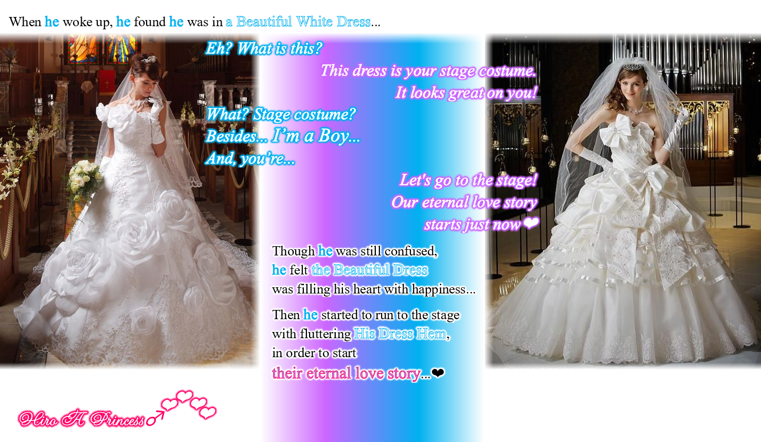 The boys eternal love story starts with his beautiful white dress 2E